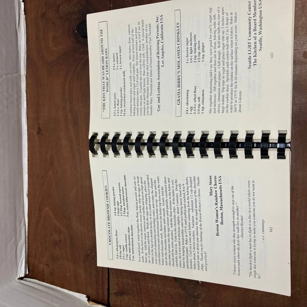 PFLAG Cookies Cookbook 2003 Jeffry D Johnson Spiral Bound LGBT Recipes Tulsa OK
